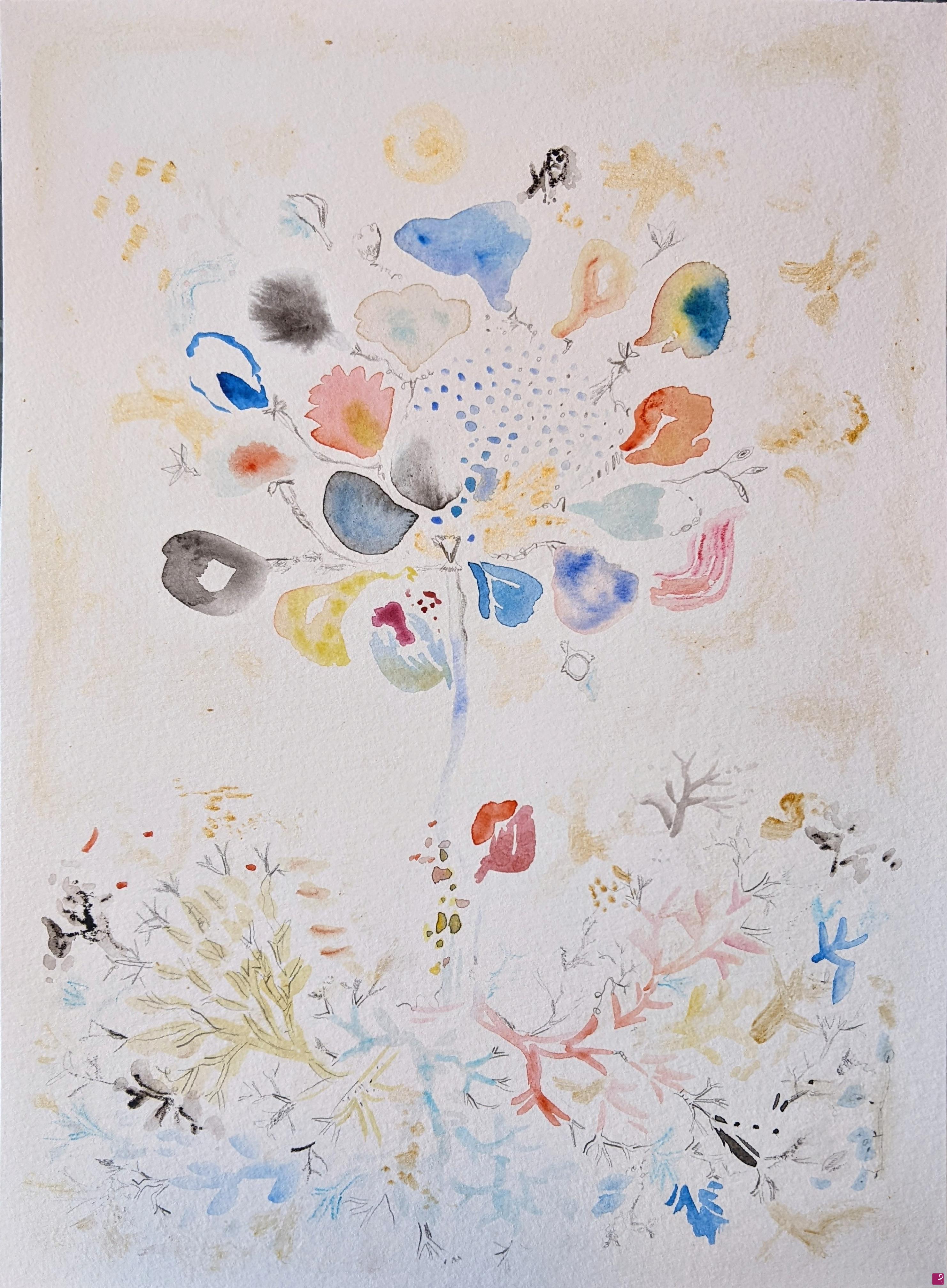 quadri in vendita online - Fiore-albero mistico n.1