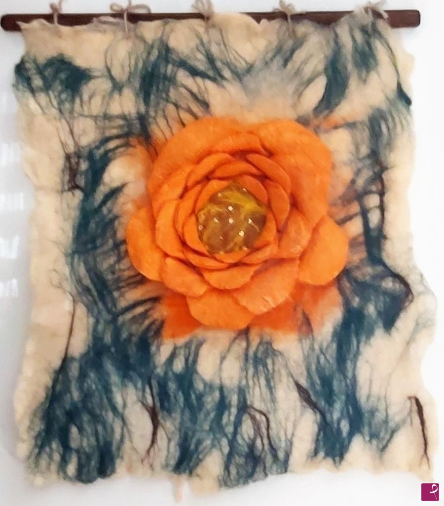 quadri in vendita online - fiore arancione