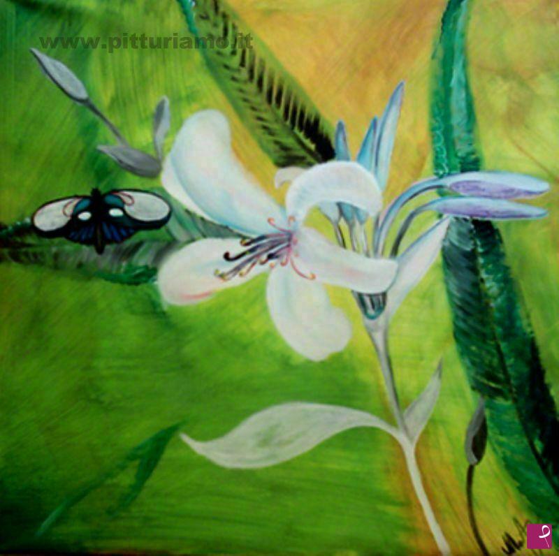 quadri in vendita online - fiore bianco