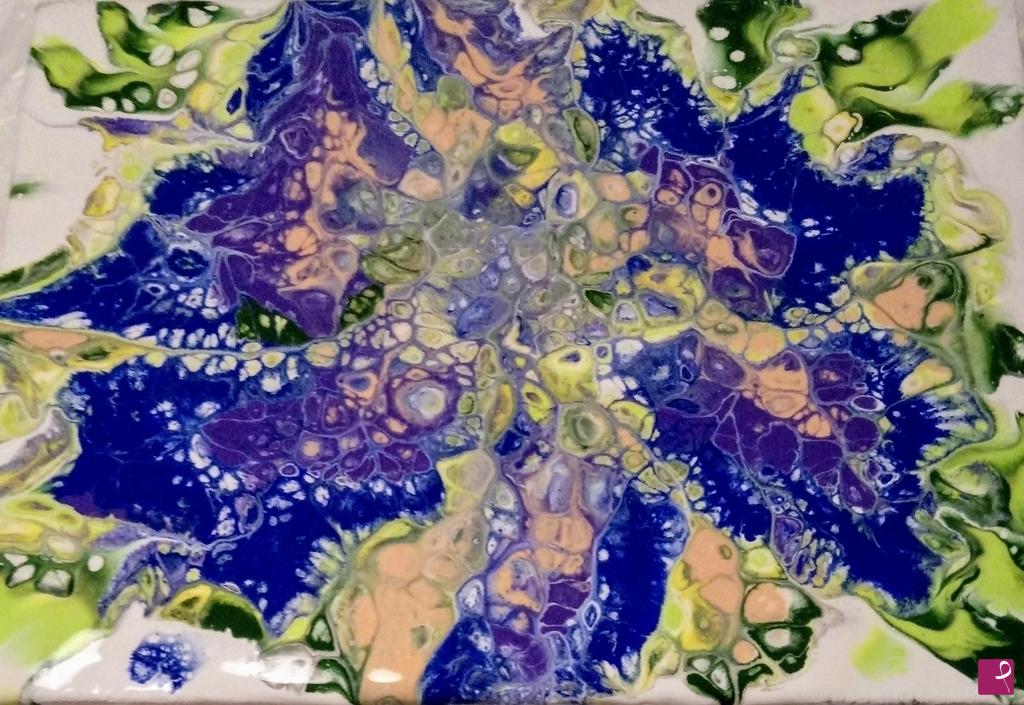 quadri in vendita online - Fiore blu