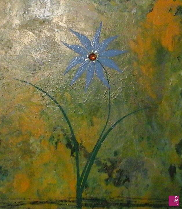 quadri in vendita online - Fiore Blu