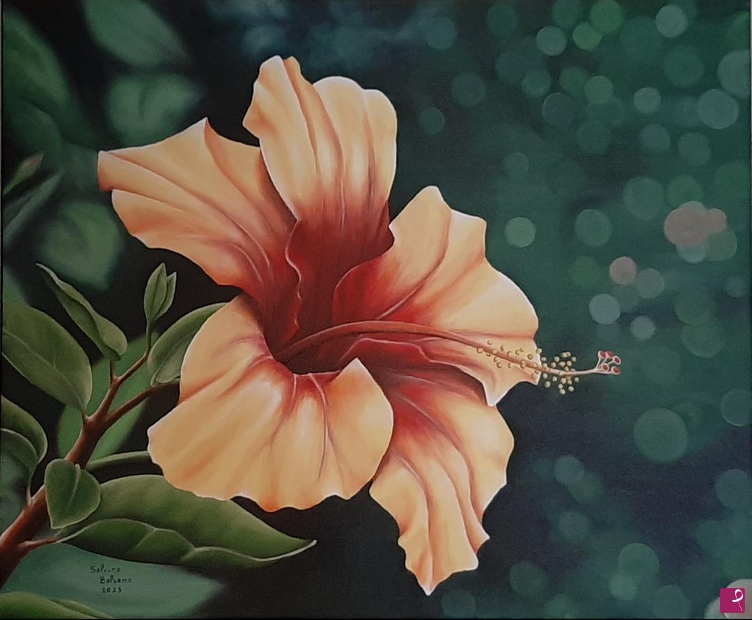 quadri in vendita online - Fiore di hibiscus