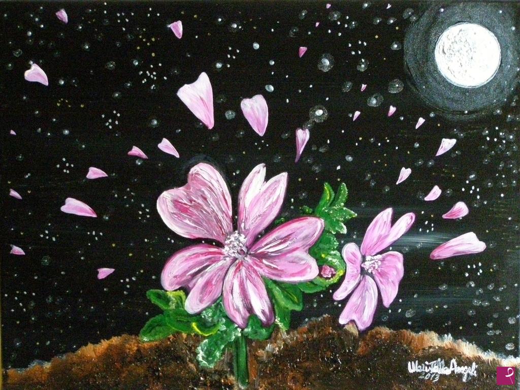 quadri in vendita online - "Fiore di malva"