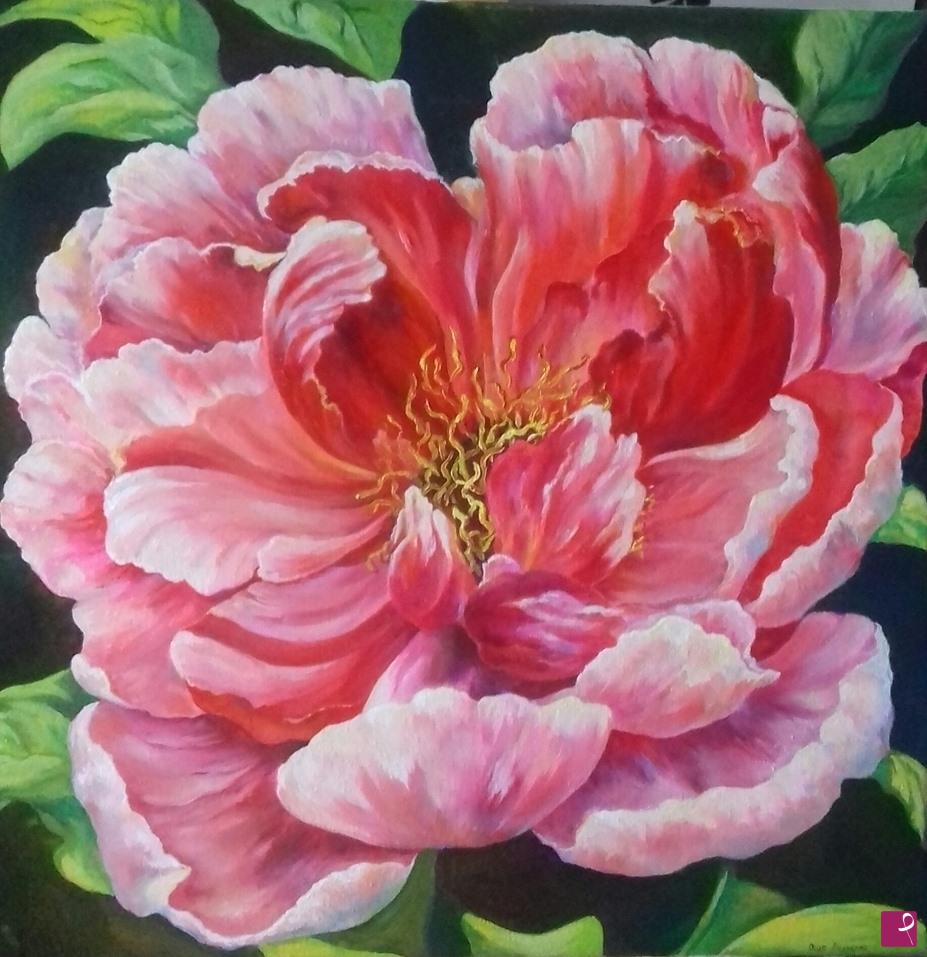 quadri in vendita online - Fiore di peonia