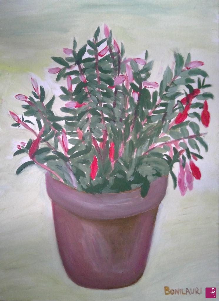 quadri in vendita online - Fiore Fucsia