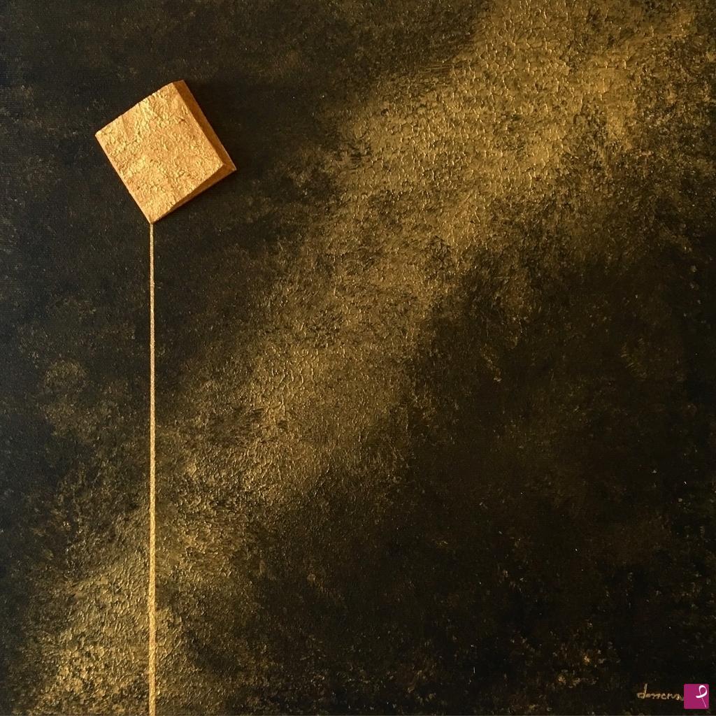 quadri in vendita online - Fiore oro