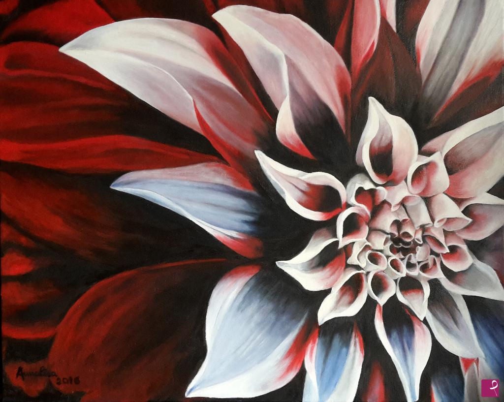 quadri in vendita online - Fiore rosso
