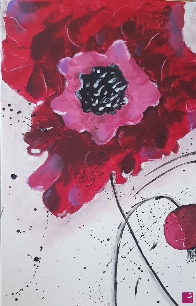 quadri in vendita online - Fiore rosso