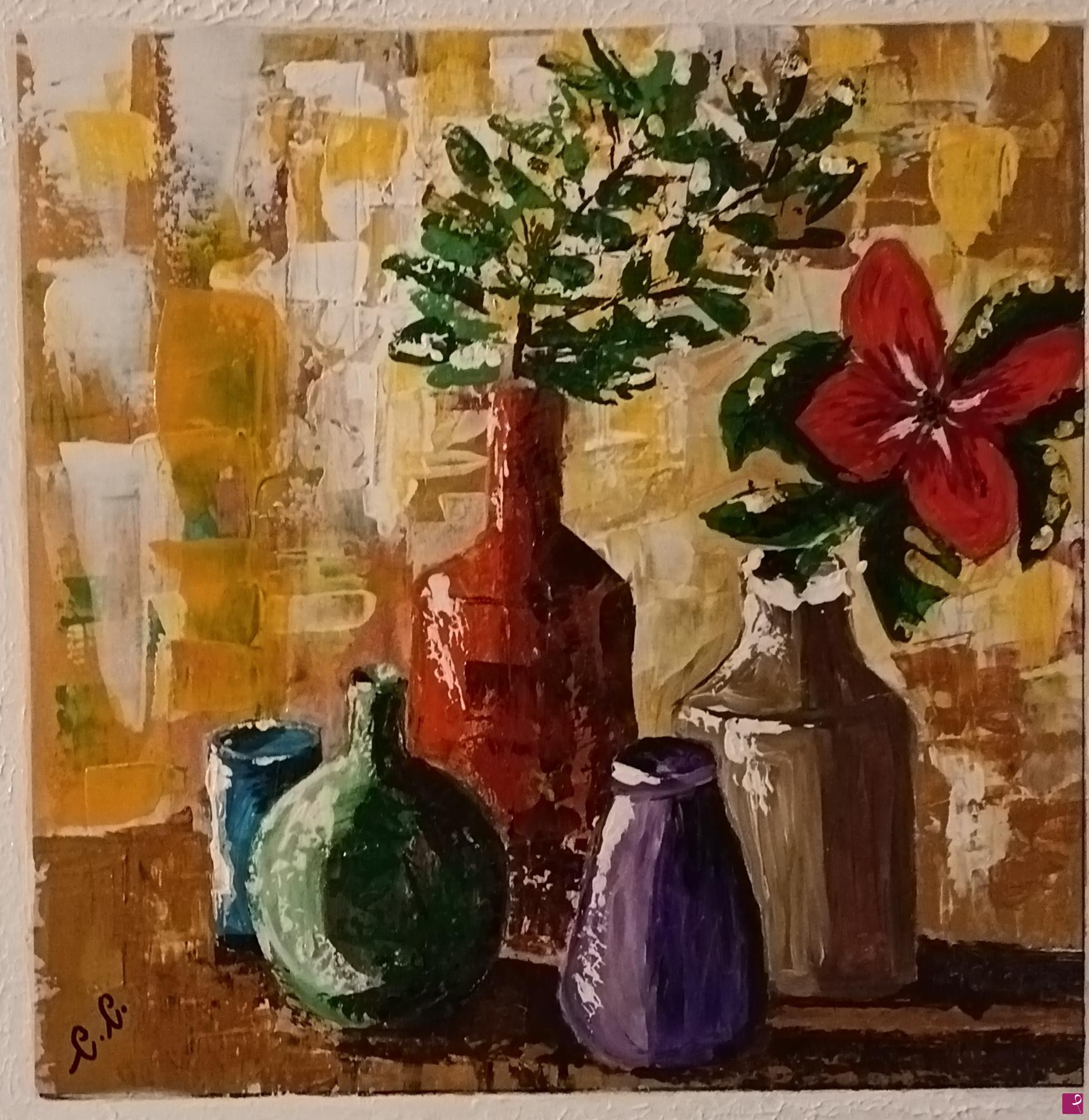 quadri in vendita online - Fiore rosso 