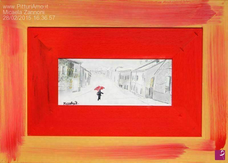 quadri in vendita online - Fiore rosso nella neve