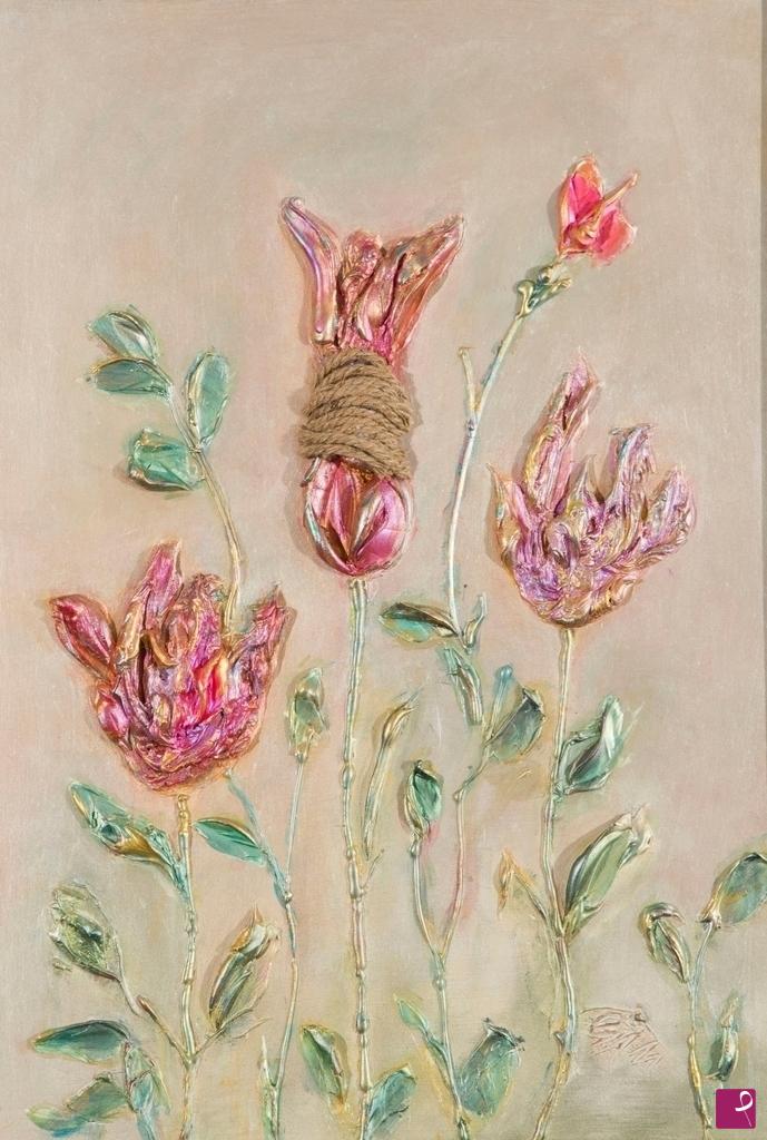 quadri in vendita online - Fiore violato