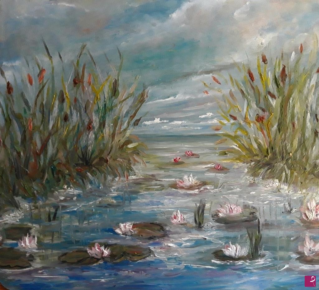 quadri in vendita online - Fiori acquatici 