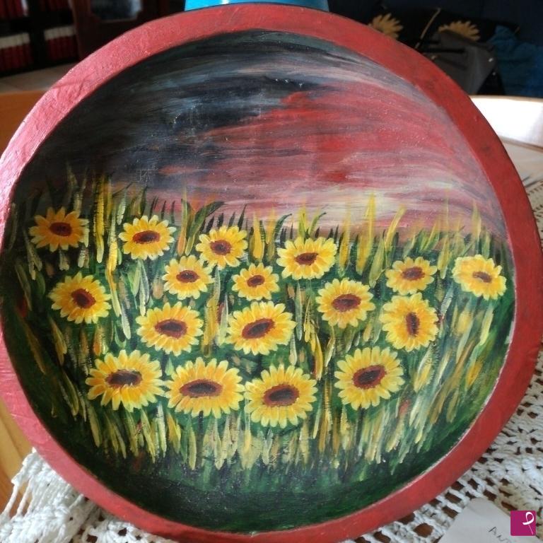 quadri in vendita online - FIORI AL TRAMONTO