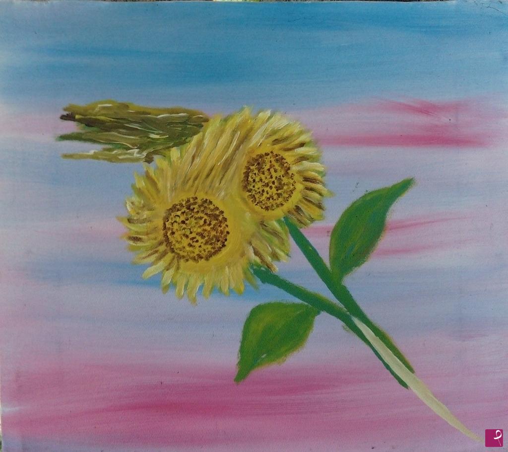 quadri in vendita online - FIORI AL TRAMONTO