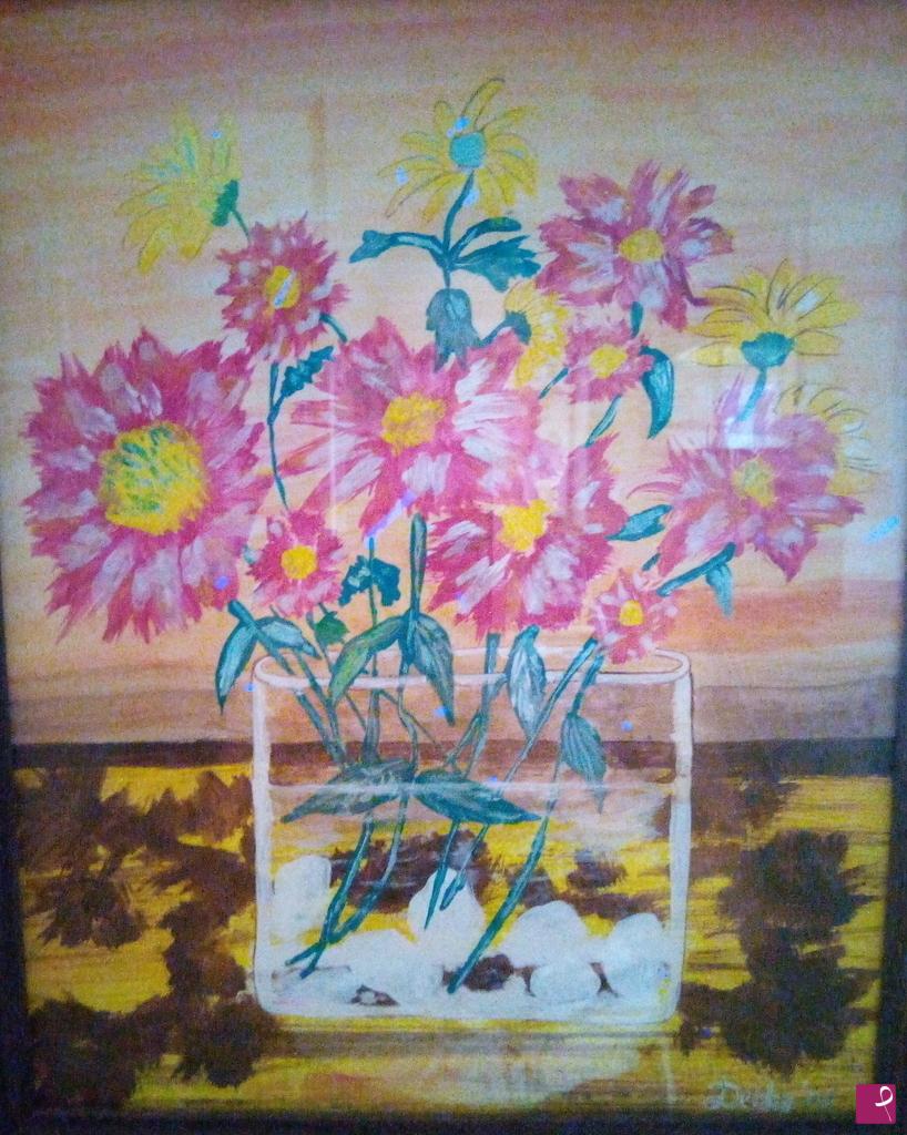 quadri in vendita online - Fiori al tramonto