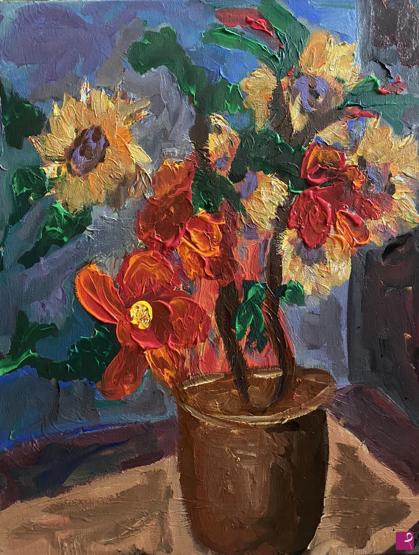 quadri in vendita online - Fiori alla finestra 