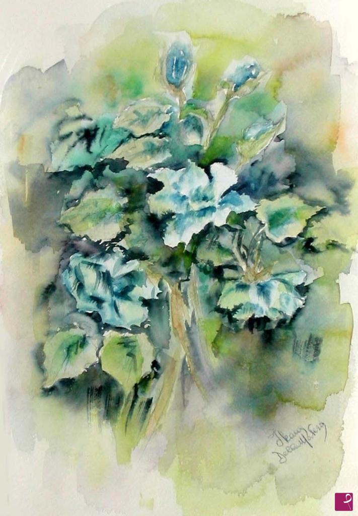 quadri in vendita online - "Fiori azzurri"