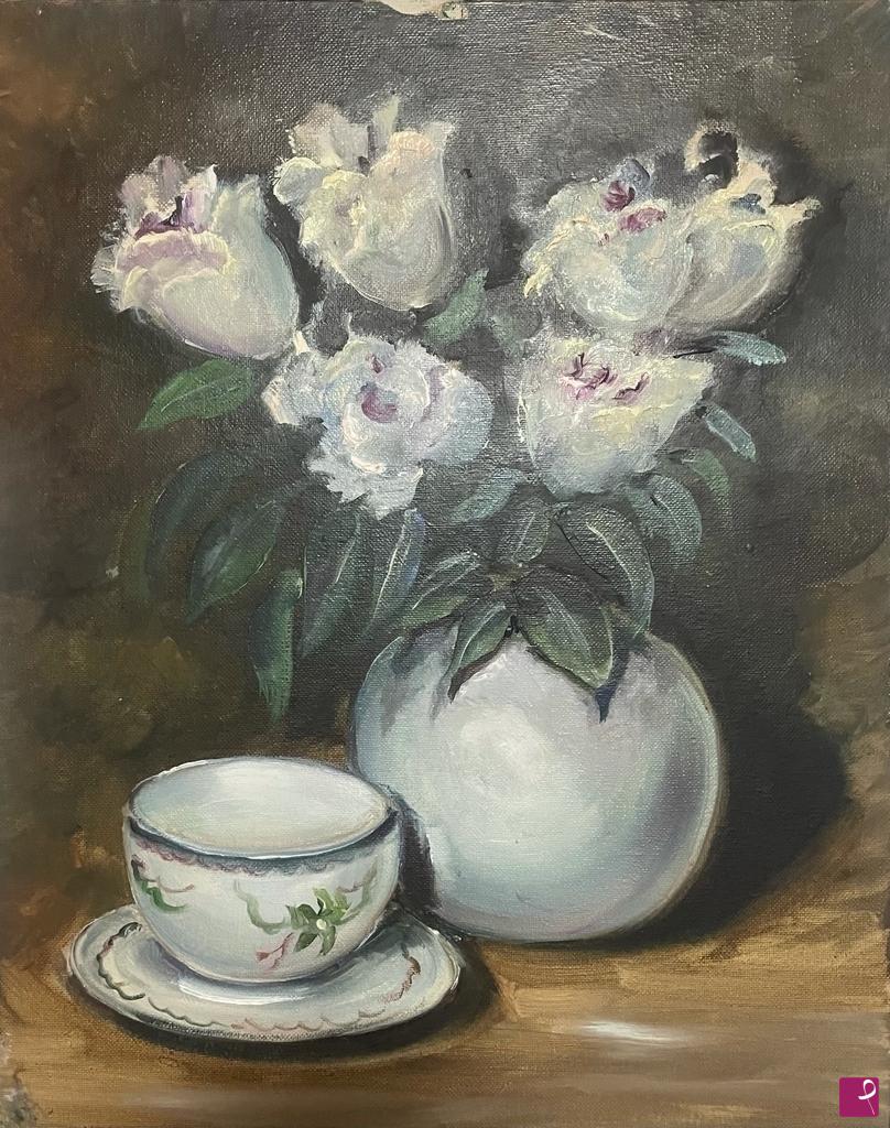 quadri in vendita online - Fiori bianchi