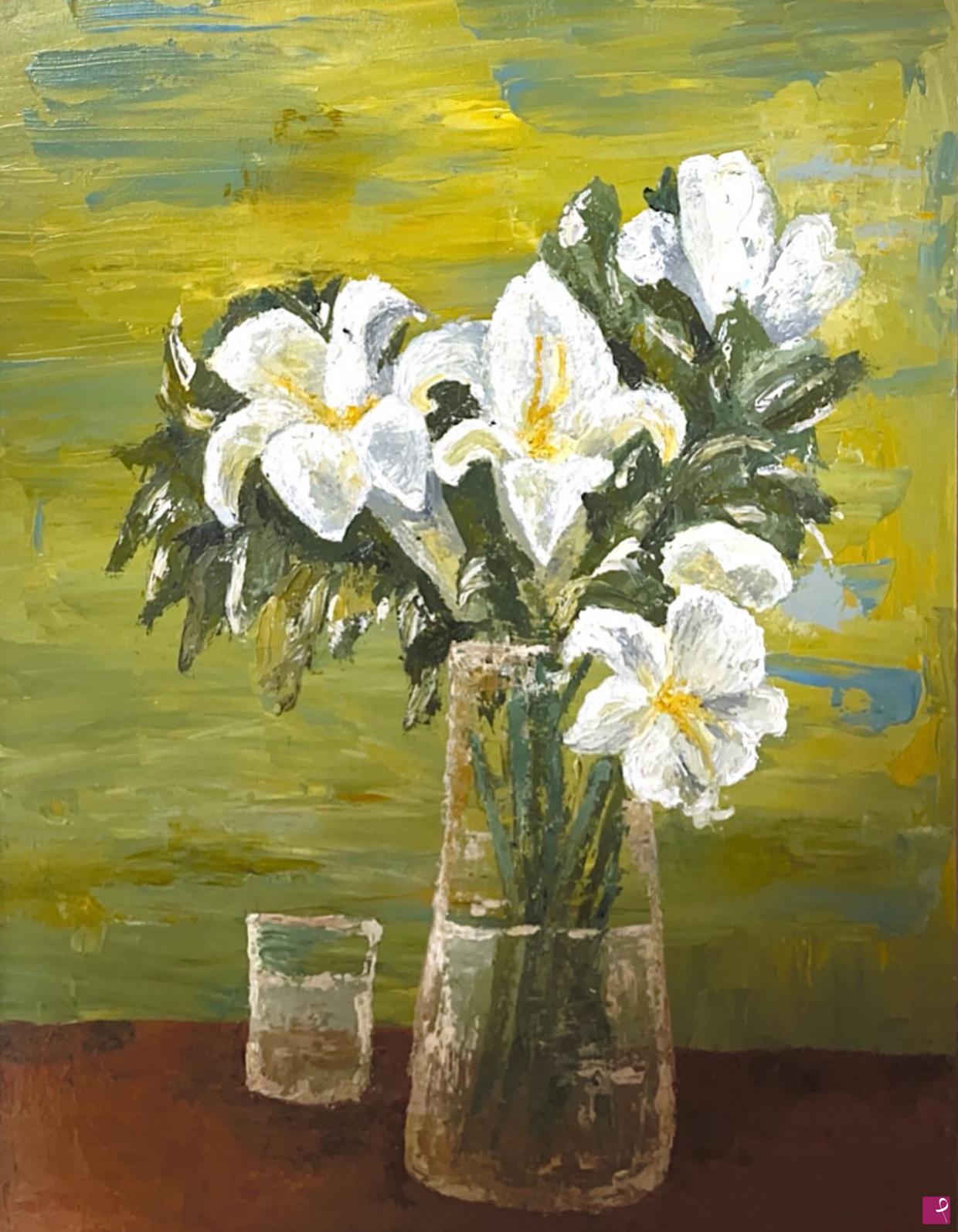 quadri in vendita online - Fiori Bianchi