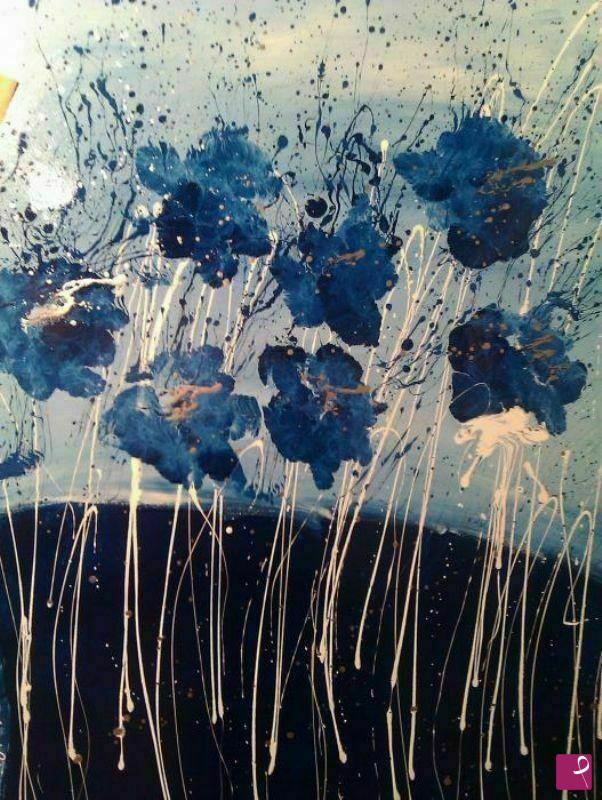 quadri in vendita online - Fiori Blu