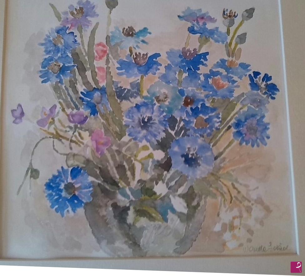 quadri in vendita online - fiori blu