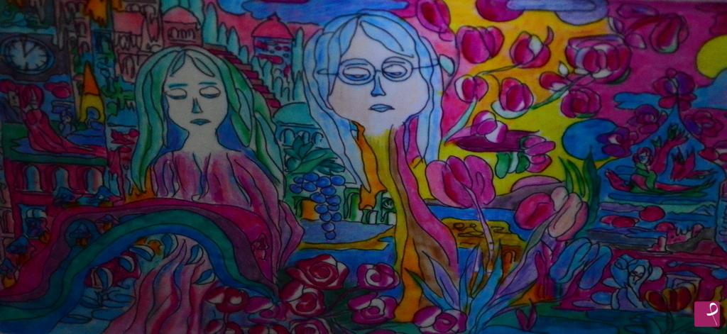 quadri in vendita online - FIORI CHE SBOCCIANO NEI GIARDINI COSMICI