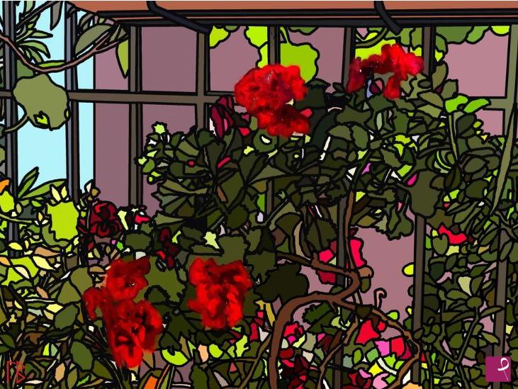 quadri in vendita online - Fiori del mio Balcone