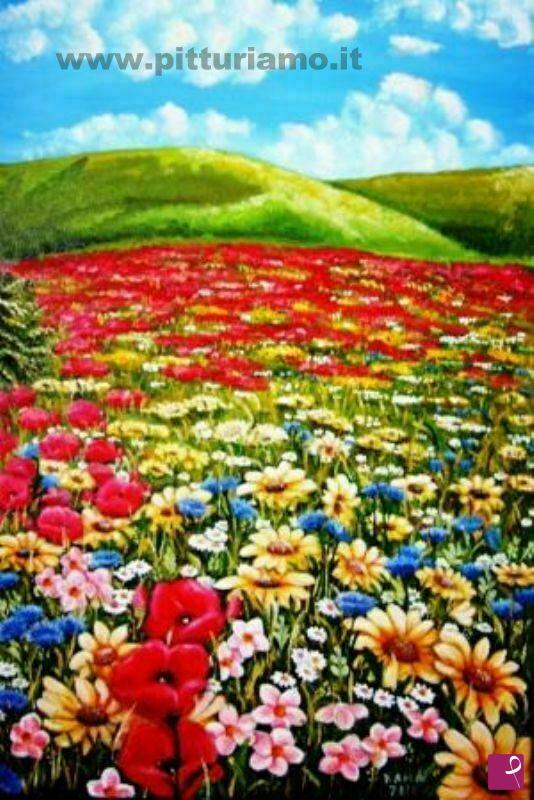 quadri in vendita online - FIORI DI CAMPO