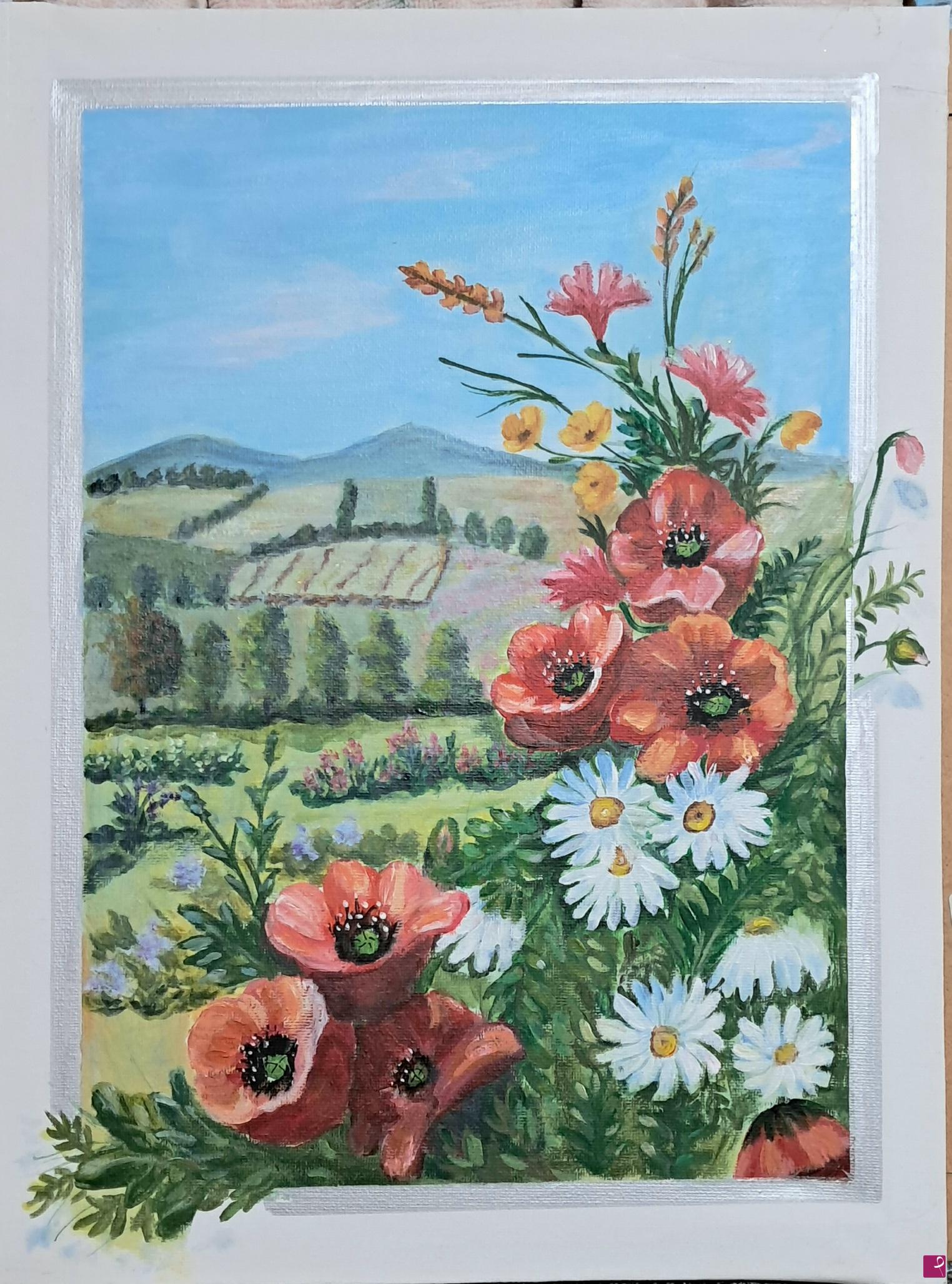 quadri in vendita online - Fiori di campo