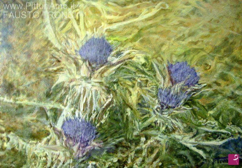 quadri in vendita online - Fiori di carciofo