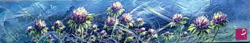 quadri in vendita online - Fiori di cardo