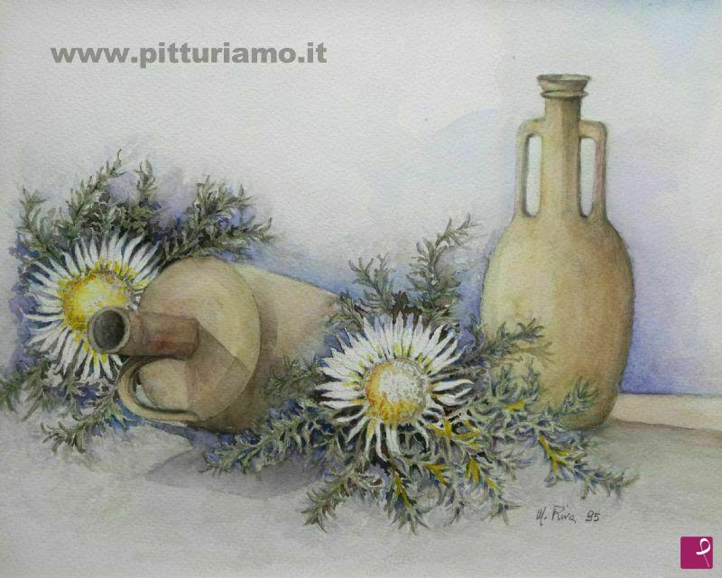 quadri in vendita online - Fiori di cardo
