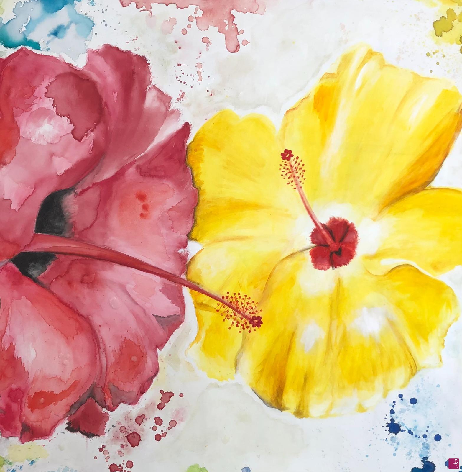 quadri in vendita online - Fiori di Ibiscus