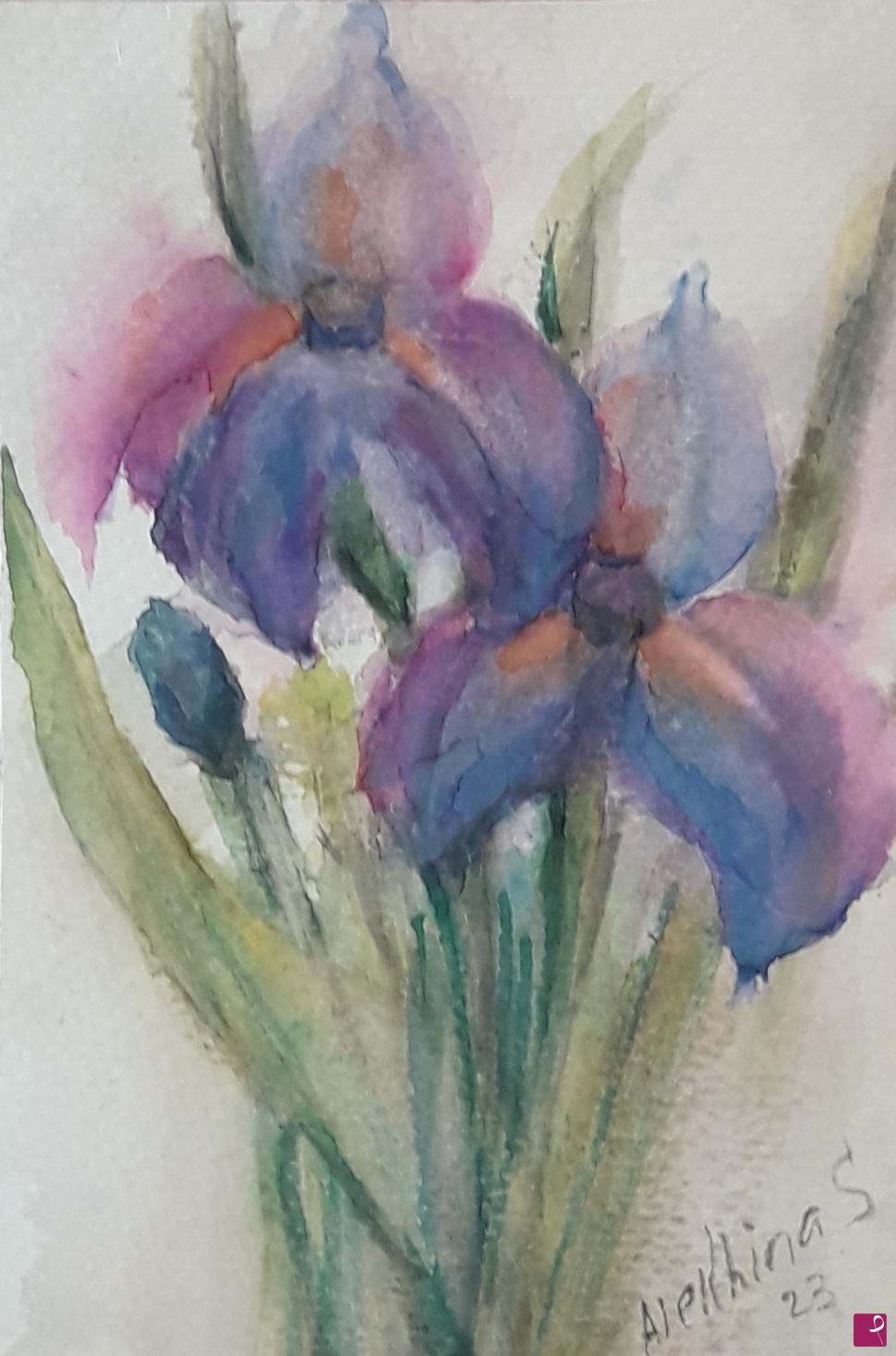 quadri in vendita online - Fiori di iris