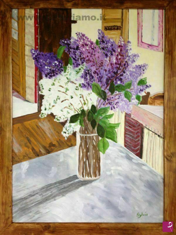 quadri in vendita online - Fiori di lilla