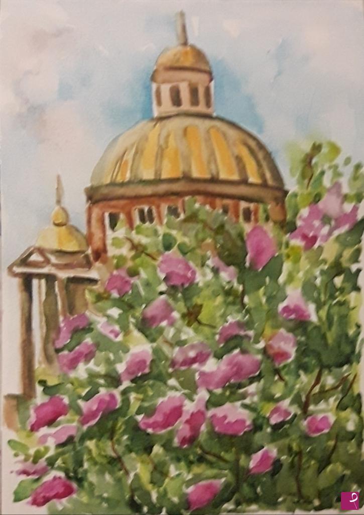 quadri in vendita online - Fiori di lilla