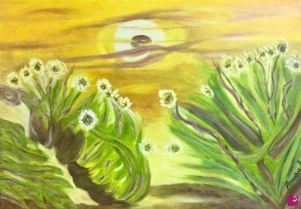 quadri in vendita online - Fiori di luna 