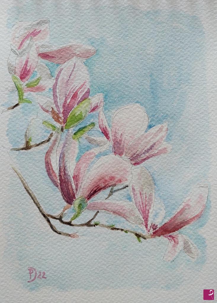 quadri in vendita online - Fiori di magnolia