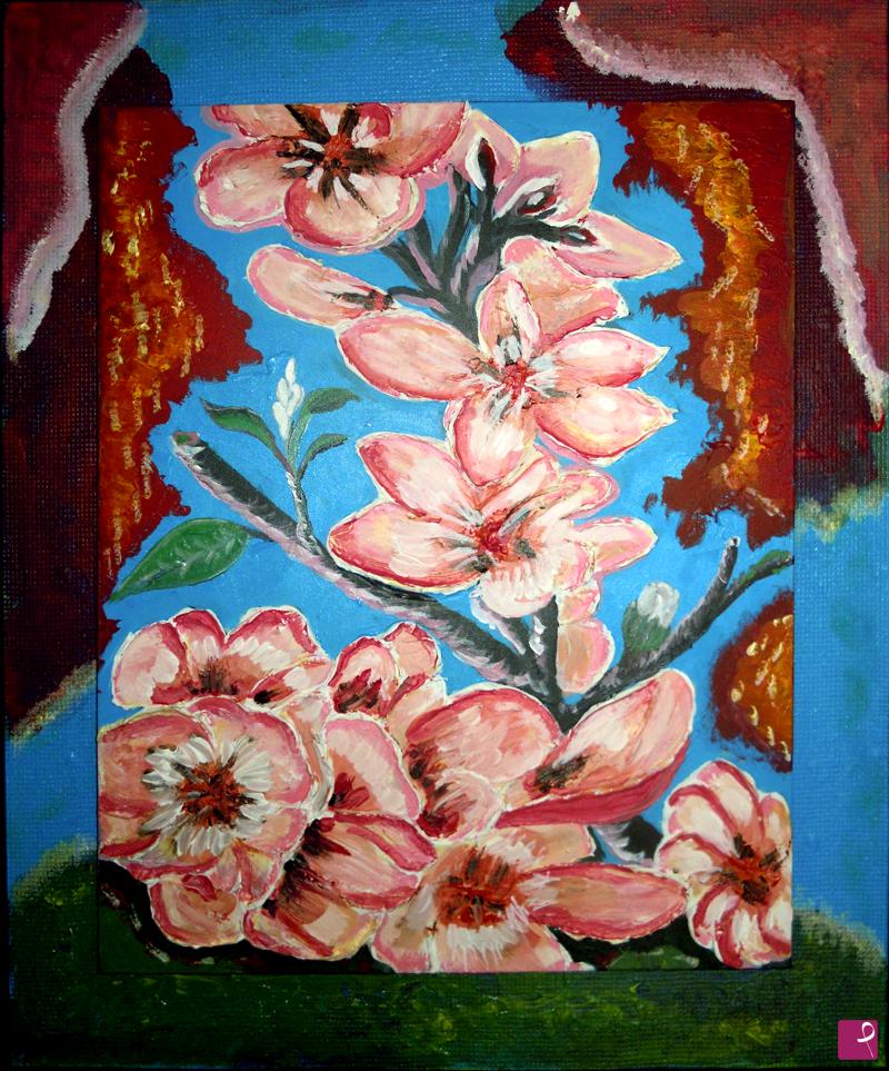 quadri in vendita online - Fiori di mandorlo