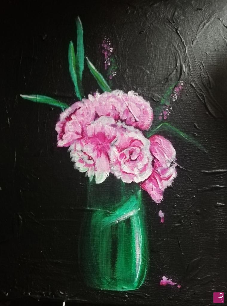 disponibile quadro - Fiori di Peonia - Carla Maira | PitturiAmo® APS