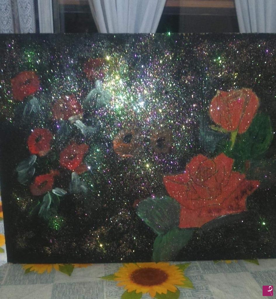 quadri in vendita online - Fiori di stelle magiche 