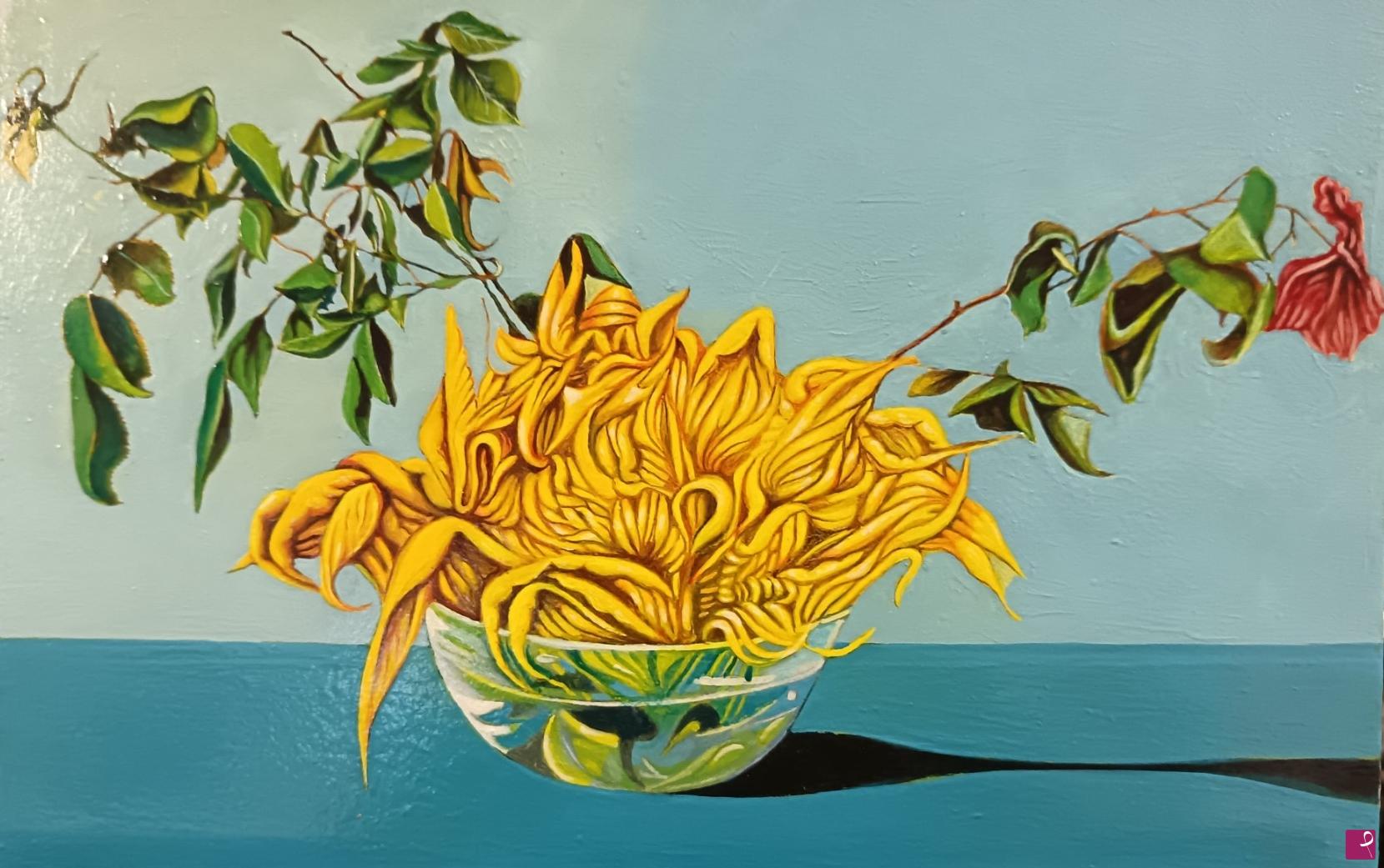 quadri in vendita online - Fiori di zucca