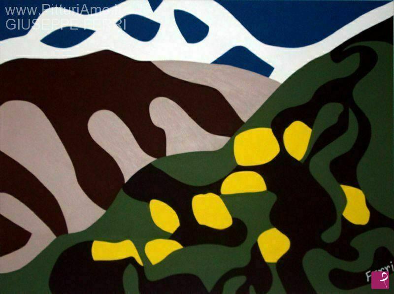quadri in vendita online - FIORI E OMBRE IN MONTAGNA