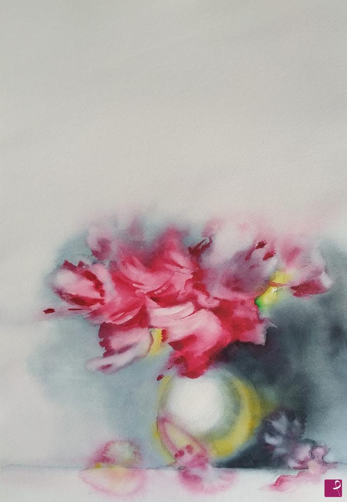 quadri in vendita online - Fiori fuxia.