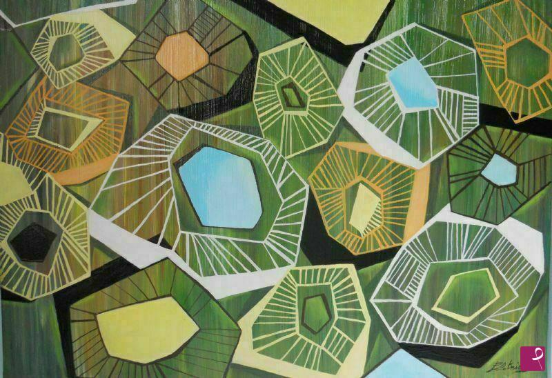 quadri in vendita online - Fiori geometrici