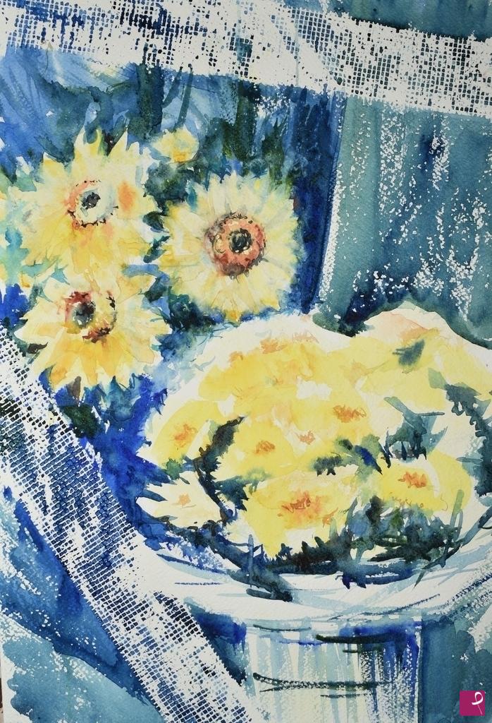 quadri in vendita online - Fiori gialli