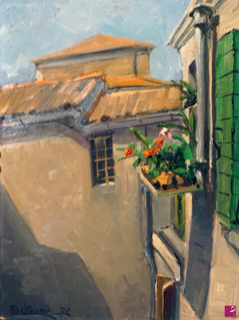 quadri in vendita online - FIORI IN CORTILE