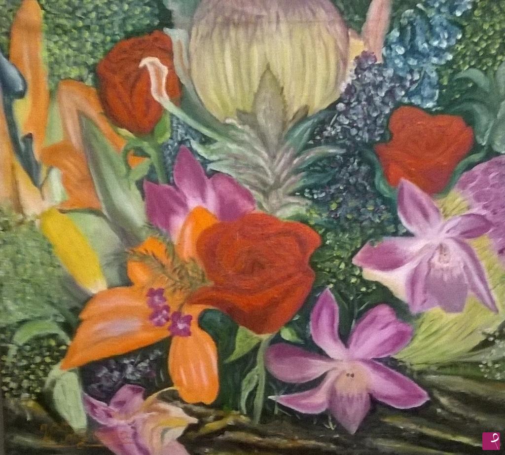 quadri in vendita online - fiori in giardino
