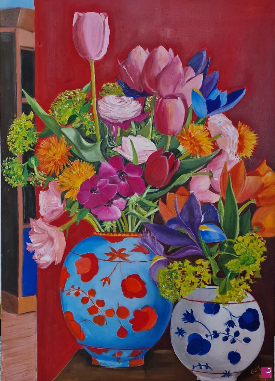 quadri in vendita online - FIORI IN ROSSO