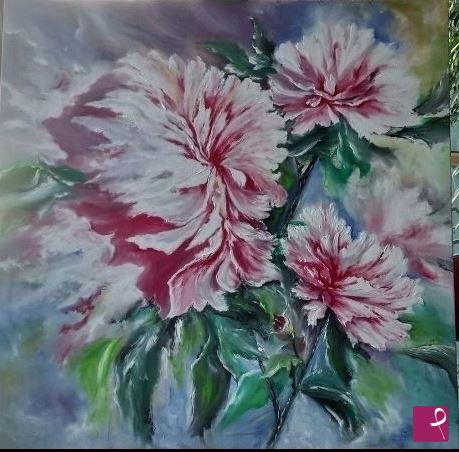quadri in vendita online - Fiori in tempesta